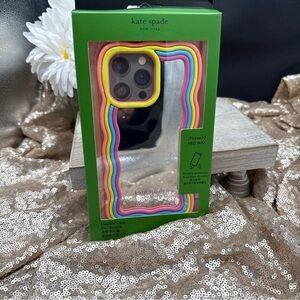 Kate Spade Rainbow Mirror iPhone 15 Pro Max Case NEW